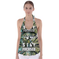 Stay Focused Focus Success Inspiration Motivational Babydoll Tankini Top by Bangk1t