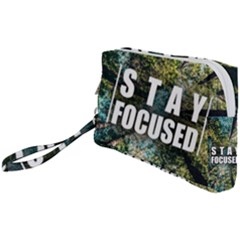 Stay Focused Focus Success Inspiration Motivational Wristlet Pouch Bag (small) by Bangk1t