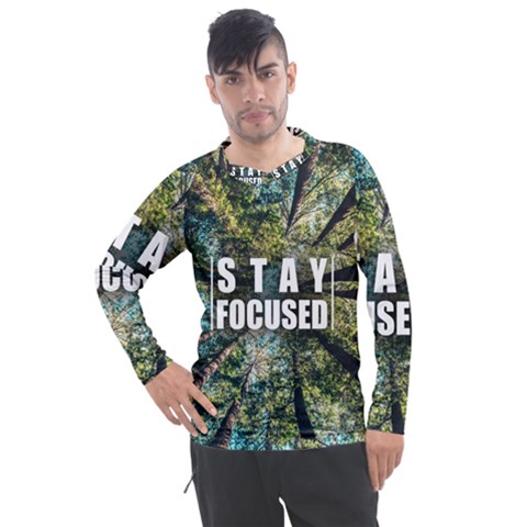Stay Focused Focus Success Inspiration Motivational Men s Pique Long Sleeve Tee by Bangk1t