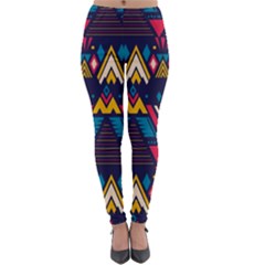 Pattern Colorful Aztec Lightweight Velour Leggings