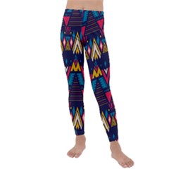 Pattern Colorful Aztec Kids  Lightweight Velour Leggings