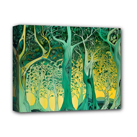 Nature Trees Forest Mystical Forest Jungle Deluxe Canvas 14  X 11  (stretched)