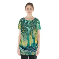 Nature Trees Forest Mystical Forest Jungle Skirt Hem Sports Top by Ravend