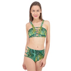 Nature Trees Forest Mystical Forest Jungle Cage Up Bikini Set by Ravend