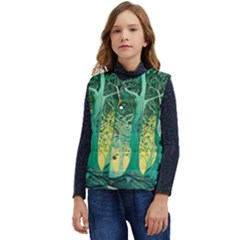 Nature Trees Forest Mystical Forest Jungle Kid s Button Up Puffer Vest	 by Ravend