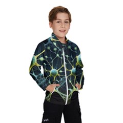 Ai Generated Neuron Network Connection Kids  Windbreaker