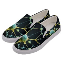 Ai Generated Neuron Network Connection Men s Canvas Slip Ons