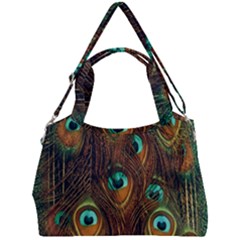 Peacock Feathers Double Compartment Shoulder Bag