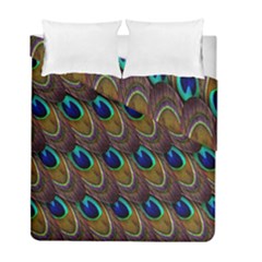 Peacock-feathers-bird-plumage Duvet Cover Double Side (full/ Double Size) by Ravend