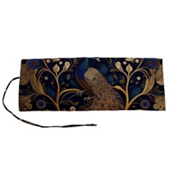 Peacock Plumage Bird Decorative Pattern Graceful Roll Up Canvas Pencil Holder (s) by Ravend