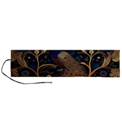 Peacock Plumage Bird Decorative Pattern Graceful Roll Up Canvas Pencil Holder (l) by Ravend