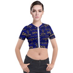 Art Pattern Design Background Graphic Short Sleeve Cropped Jacket