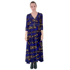 Art Pattern Design Background Graphic Button Up Maxi Dress by Ravend