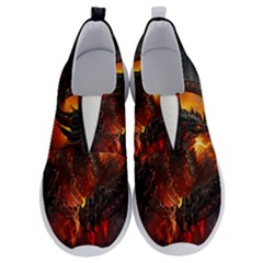 Dragon Art Fire Digital Fantasy No Lace Lightweight Shoes by Celenk