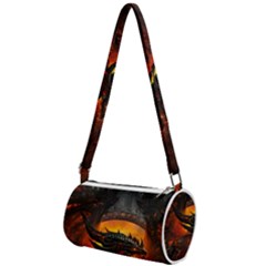 Dragon Art Fire Digital Fantasy Mini Cylinder Bag by Celenk