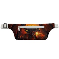 Dragon Art Fire Digital Fantasy Active Waist Bag by Celenk