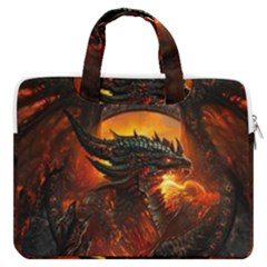 Dragon Art Fire Digital Fantasy Macbook Pro 13  Double Pocket Laptop Bag by Celenk