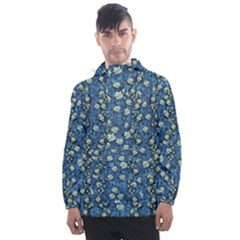 Lotus Bloom In The Calm Sea Of Beautiful Waterlilies Men s Front Pocket Pullover Windbreaker by pepitasart