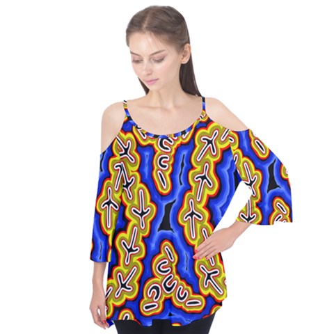 Newart2 Flutter Sleeve Tee  by hogartharts