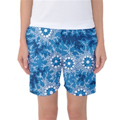 Waterhole Dreaming 90 Hogarth Arts Women s Basketball Shorts by hogartharts