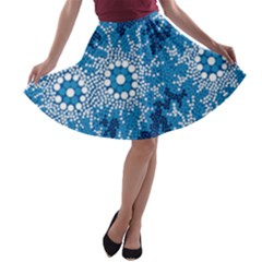 Waterhole Dreaming 90 Hogarth Arts A-line Skater Skirt