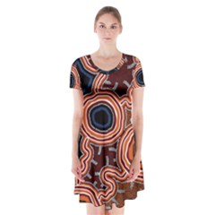 Pathways New Hogarth Arts Short Sleeve V-neck Flare Dress