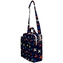 Blue Background Cute Airplanes Crossbody Day Bag by ConteMonfrey