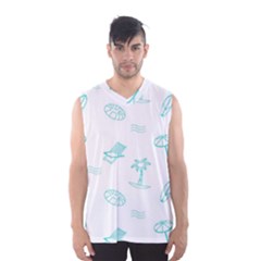 Summer Beach Seamless Pattern Men s Basketball Tank Top by ConteMonfrey