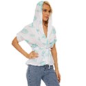 Summer Beach Seamless Pattern Lightweight Drawstring Hooded Top View3