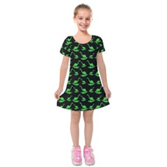 Our Dino Friends Kids  Short Sleeve Velvet Dress by ConteMonfrey