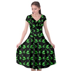 Our dino friends Cap Sleeve Wrap Front Dress