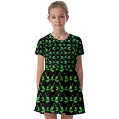 Our Dino Friends Kids  Short Sleeve Pinafore Style Dress by ConteMonfrey