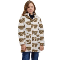 Cozy Coffee Cup Kids  Hooded Longline Puffer Jacket by ConteMonfrey