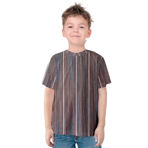 Dark Digital Wood Like Kids  Cotton Tee by ConteMonfrey