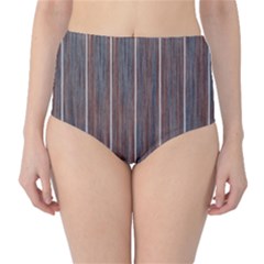 Dark digital Wood like Classic High-Waist Bikini Bottoms