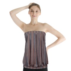 Dark digital Wood like Strapless Top