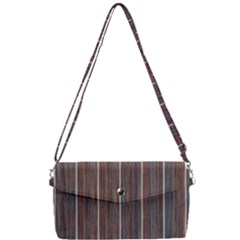 Dark Digital Wood Like Removable Strap Clutch Bag