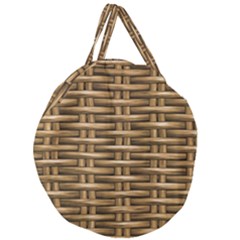 Brown Digital Straw - Country Side Giant Round Zipper Tote by ConteMonfrey