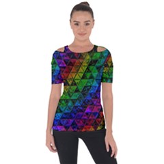 Pride Glass Shoulder Cut Out Short Sleeve Top by MRNStudios