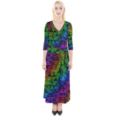 Pride Glass Quarter Sleeve Wrap Maxi Dress by MRNStudios