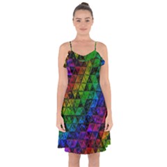 Pride Glass Ruffle Detail Chiffon Dress by MRNStudios