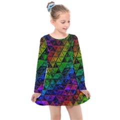 Pride Glass Kids  Long Sleeve Dress by MRNStudios