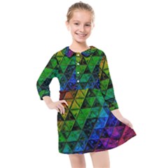 Pride Glass Kids  Quarter Sleeve Shirt Dress by MRNStudios