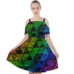 Pride Glass Cut Out Shoulders Chiffon Dress by MRNStudios