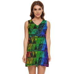 Pride Glass Tiered Sleeveless Mini Dress by MRNStudios