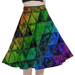 Pride Glass A-line Full Circle Midi Skirt With Pocket by MRNStudios