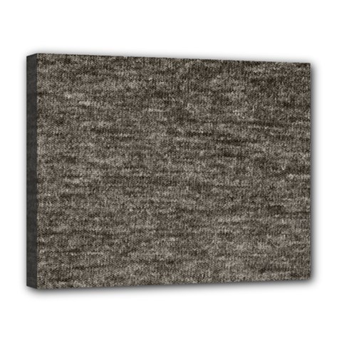 Gray Digital Fabric Vintage Canvas 14  X 11  (stretched) by ConteMonfrey