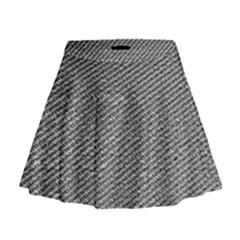 Gray Digital Denim Mini Flare Skirt by ConteMonfrey