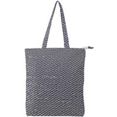 Gray Digital Denim Double Zip Up Tote Bag by ConteMonfrey