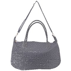 Gray Digital Denim Removable Strap Handbag by ConteMonfrey